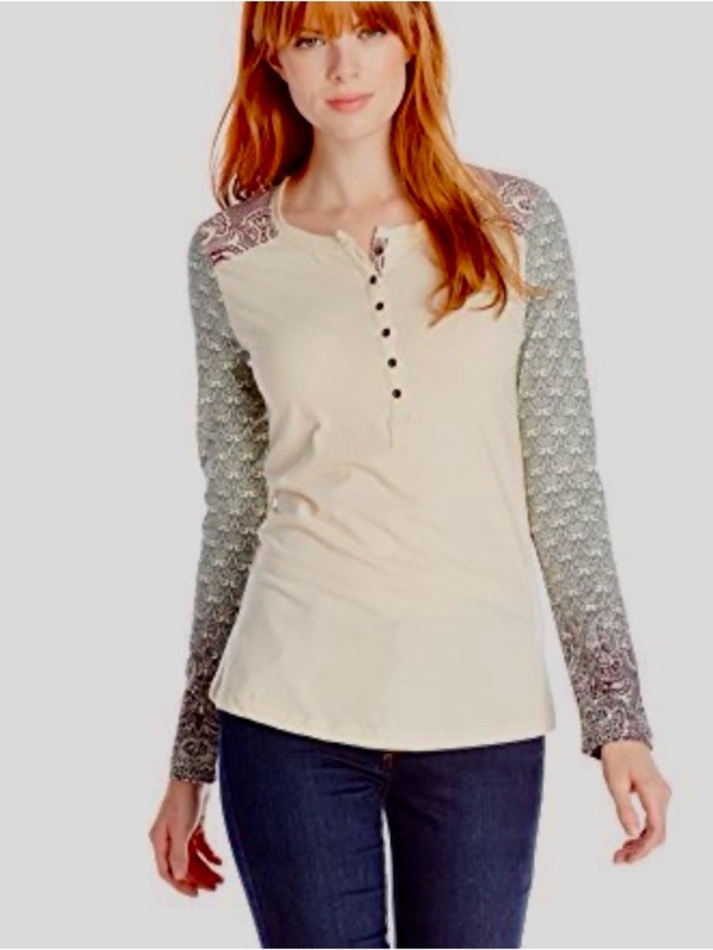 Top - Henley Style - Frankie Henley”- Aventura Brand - Women’s Large - Like New